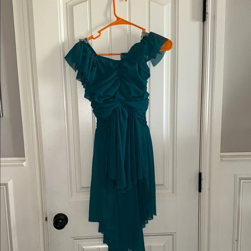Elegant Teal dance costume